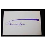 Thomas Edison Autograph.