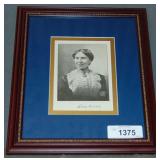 Clara Barton Printed Image Signed.