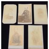 Lot of Five Civil War CDV