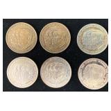 (5) Bronze & Silver World Flight LZ-127 Medals