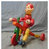Howdy Doody Wood Jointed Tricycle Rider.