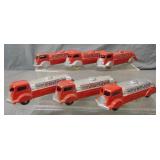 Lot of (6) Tootsie Toy Standard Oil Trucks.