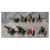 Lot of (8) Tootsie Toy Cannons.