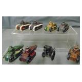 Lot of (7) Early Tootsie Tanks.