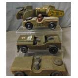 5 Wooden Military Vehicles