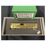 Overland Brass HO B&O Pig & Sheep Car