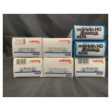 7 Marklin HO Auto-Loaders with Cars