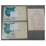 3pc Lionel 1934 Paper Lot