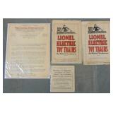 Scarce Original 1918 Lionel Catalog Archive