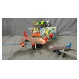 3 Toy Friction Prop Powered Airplanes