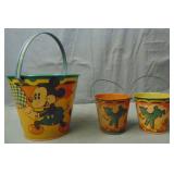 3 Early Happynak Sand Pails, Disney