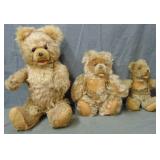 3 Vintage Steiff Mohair Teddy Bears