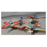 3 Tin Japanese Fighter Planes