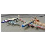 2 Japanese United Airlines DC7 4-Prop Planes