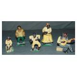 5Pc Cast Iron Black Family Dancing