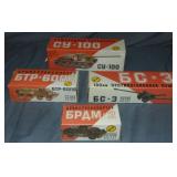 4 Boxed Russian 1:43 Military Vehicles