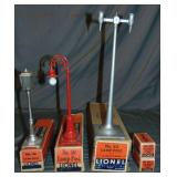 3 Unusual Boxed Lionel Lampposts