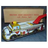 Tin Litho Marx Friction Emergency Service Truck.
