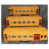 3 Restored Lionel 190 Passenger Cars