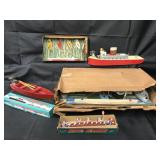 Assorted Vintage Wooden Boats, Plus