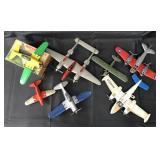 7Pc Hubley Airplane Lot, Plus