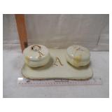 Vintage "Dessert Set - Cream/Gold"