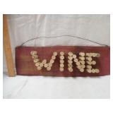 Cedar Shake Sign "Wine"