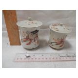 Vintage "Oriental Covered Trinket Jars"