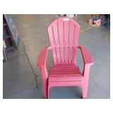 (RED) Stackable Resin Adirondack