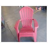 (RED) Stackable Resin Adirondack