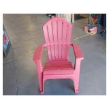 (RED) Stackable Resin Adirondack