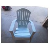 (Light Blue) Stackable Resin Adirondack Chair