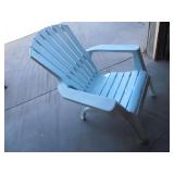 (Light Blue) Stackable Resin Adirondack Chair