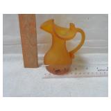 Vintage "Hand Blown Orange Glass Creamer"