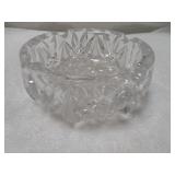 Vintage Heavy Cut Glass Deco Ashtray