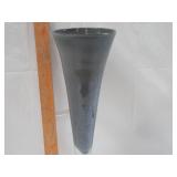 Tall Glass Vase "Gray & Clear" (19x5 1/2)
