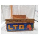 Vintage Wood Crate "LTD "Fruits And Vegetables"