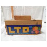Vintage Wood Crate "LTD "Fruits And Vegetables"