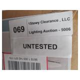 Hampton Bay Arctic Glacier White Large LED Flush M