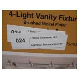Hampton Bay 4-Light Brushed Nickel Vanity Light