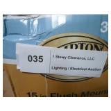 Hampton Bay 15 in. 3-Light White Dome