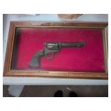 Framed Plastic Replica of Colt Peacemaker