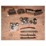 NOS 1940 Deluxe Speedometer, Multi-Carb Generator Bracket & NOS Horn Buttons