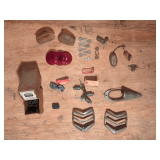 1941 Ford Ignition with Keys, (3) 1937 "Teardrop" Lenses & 1940 Deluxe Bezels