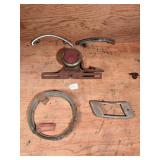 NOS 1932-33 Ford Tail Light Bracket & Light, 1934 Oil Filter, & 1940s Chrome Trim
