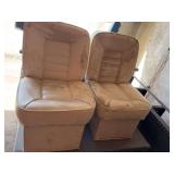 Two White Leather Seats