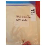 1942 class ring 10k gold