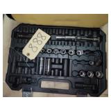 Socket set (as-is), black & red tool box
