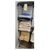 5 tier stackable shelf with towels