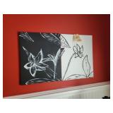 Pair of canvas art (20' h, 16' w)